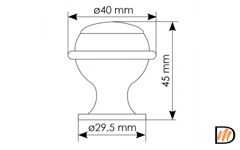 Ограничитель двери DS7 IB, цвет итальянская бронза