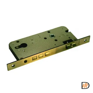 Замок межкомнатный L03 AB с тремя ригелями, цвет античная бронза