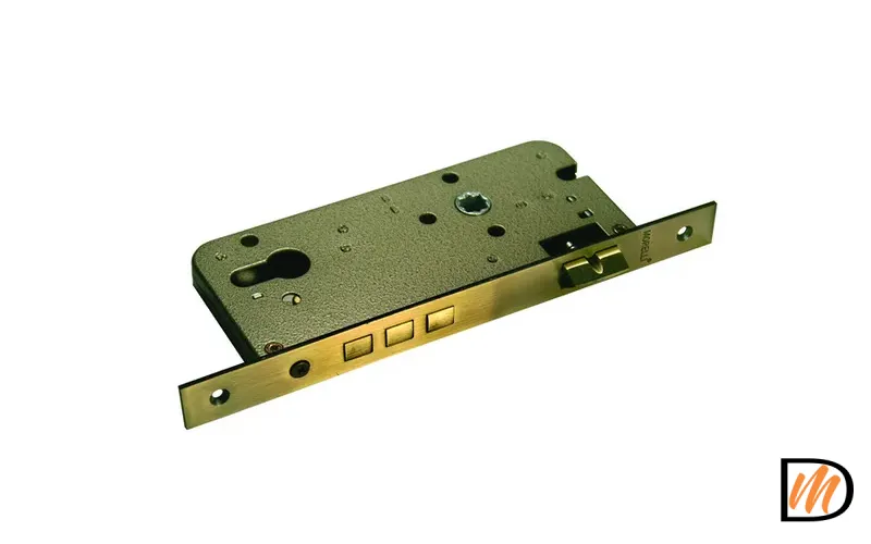 Замок межкомнатный L03 AB с тремя ригелями, цвет античная бронза