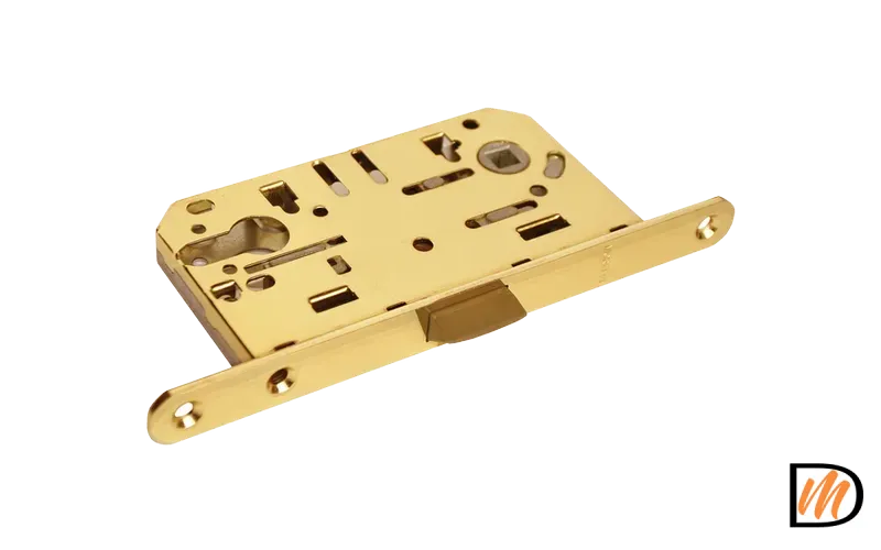 1885P PG, защелка бесшумная под цилиндр, цвет - золото