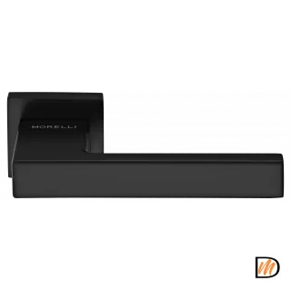 Ручка дверная LOT MH-56-S6 BL раздельная на квадратной розетке 6 мм, цвет черный, ЦАМ Light