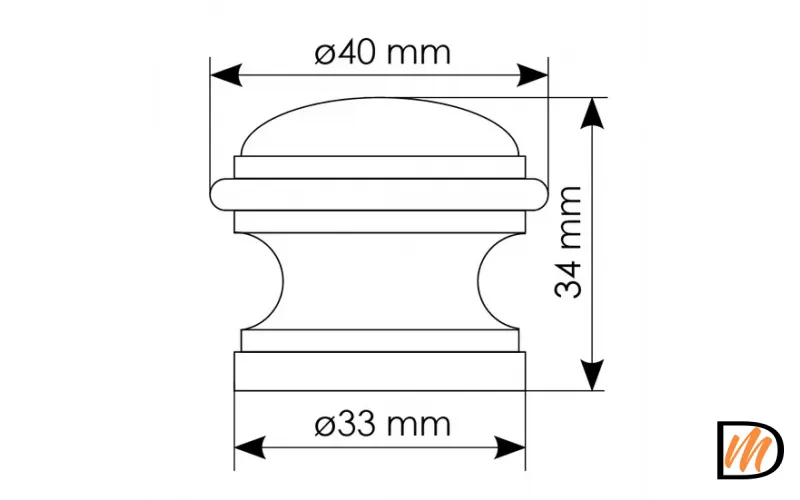 Дверной ограничитель DS5 IB, цвет итальянская бронза