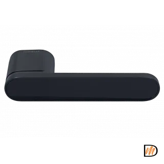 Ручка дверная MARACANA MH-62-R50 BL на скрытой овальной розетке с фиксатором, цвет черный, ЦАМ Light