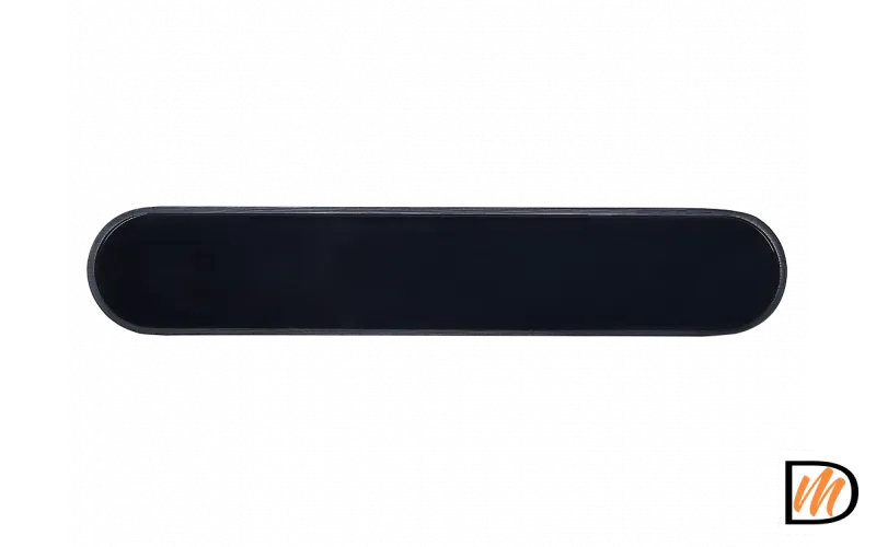 Ручка дверная MARACANA MH-62-R50 BL на скрытой овальной розетке с фиксатором, цвет черный, ЦАМ Light