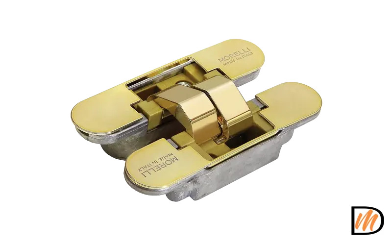 Петля скрытого монтажа HH-2 PG врезная с 3D-регулировкой вес полотна до 60 кг, цвет золото