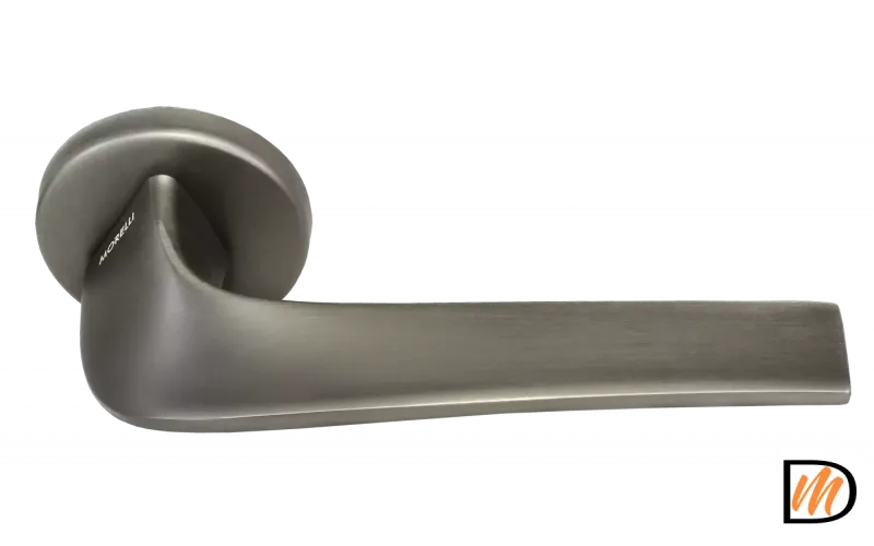 Ручка дверная COMETA ANT раздельная на круглой розетке, цвет антрацит, ЦАМ