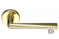 Ручка дверная THE FORCE R5 OTL раздельная на круглом основании, цвет золото, ЦАМ