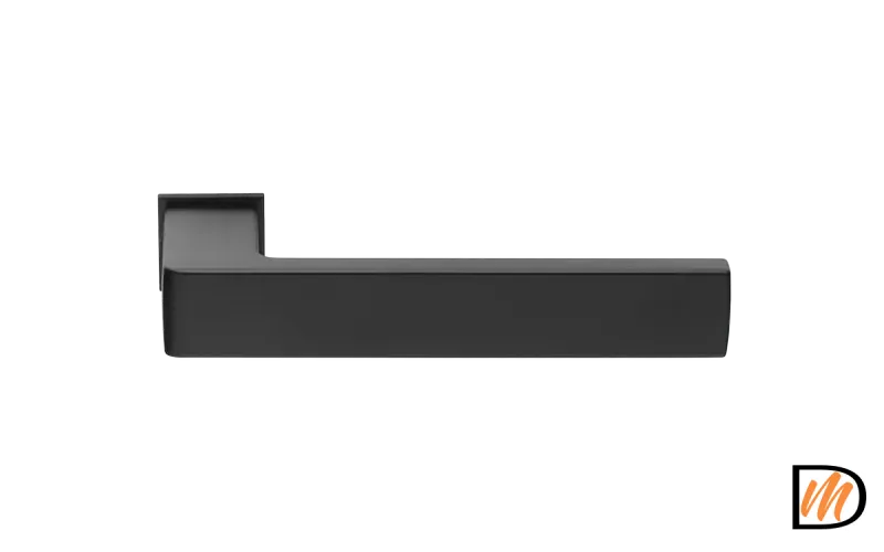 Ручка дверная HORIZONT-SM NERO раздельная без розетки, цвет черный, ЦАМ