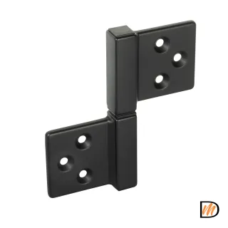 Петля карточная универсальная CH-S 85X82 B, без врезки, цвет черный