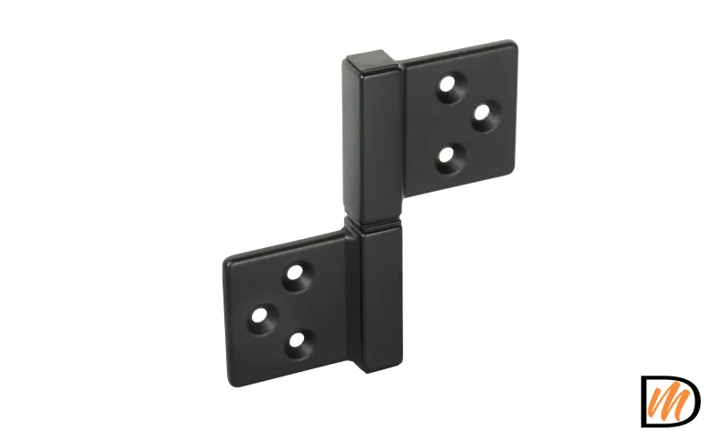 Петля карточная универсальная CH-S 85X82 B, без врезки, цвет черный