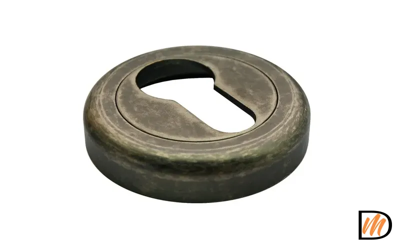 Накладка на замок CC-KH FEA круглая под евроцилиндр, цвет состаренное серебро