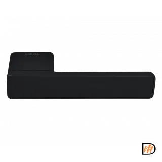 Ручка дверная NEW ENGLAND MH-63-S50 BL на скрытой овальной розетке с фиксатором, цвет черный, ЦАМ Light