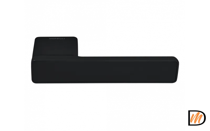 Ручка дверная NEW ENGLAND MH-63-S50 BL на скрытой овальной розетке с фиксатором, цвет черный, ЦАМ Light