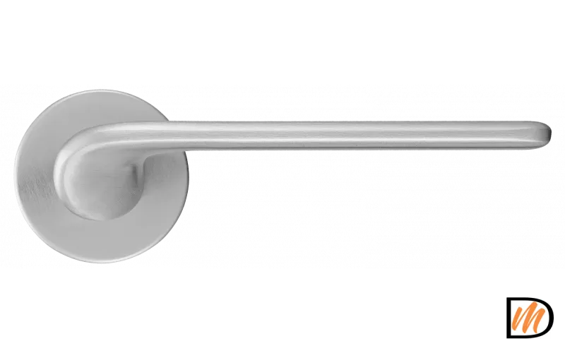 Ручка дверная TOMORROW R5 CSA раздельная на круглом основании 7мм, цвет матовый хром, ЦАМ