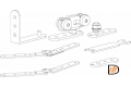 Комплект роликов для складной двери 