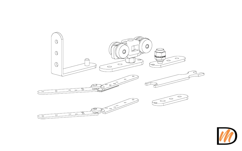 Комплект роликов для складной двери 