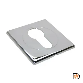 Накладка на замок LUX-KH-S CRO квадратная под евроцилиндр, цвет хром