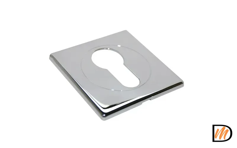 Накладка на замок LUX-KH-S CRO квадратная под евроцилиндр, цвет хром