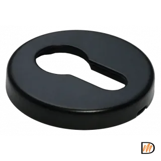 Накладка на замок LUX-KH-R NERO круглая под евроцилиндр, цвет черный