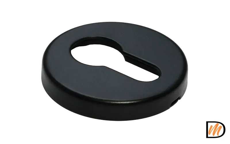 Накладка на замок LUX-KH-R NERO круглая под евроцилиндр, цвет черный