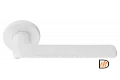 Ручка дверная TOMORROW R5 BIA раздельная на круглой розетке, цвет белый, ЦАМ