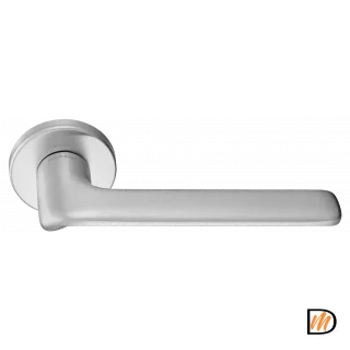 Ручка дверная TOMORROW R5 CSA раздельная на круглом основании 7мм, цвет матовый хром, ЦАМ