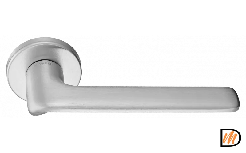 Ручка дверная TOMORROW R5 CSA раздельная на круглом основании 7мм, цвет матовый хром, ЦАМ