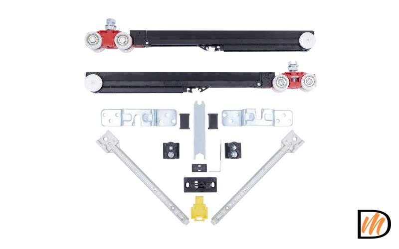 Комплект роликов ECO SLIDING SET 3 80kg NEW, двойной доводчик, дверь до 80кг