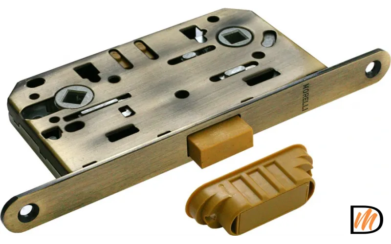 Замок межкомнатный TWICE M1885 AB магнитный, цвет античная бронза