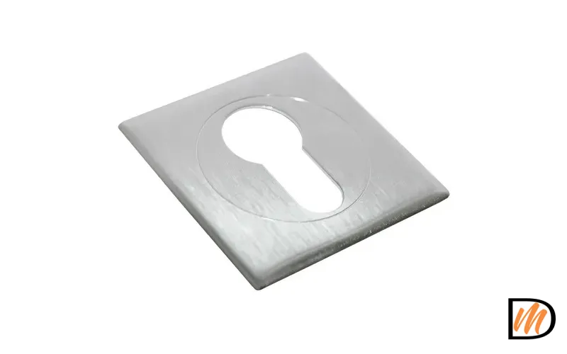 Накладка на замок LUX-KH-S CSA квадратная под евроцилиндр, цвет мат. хром