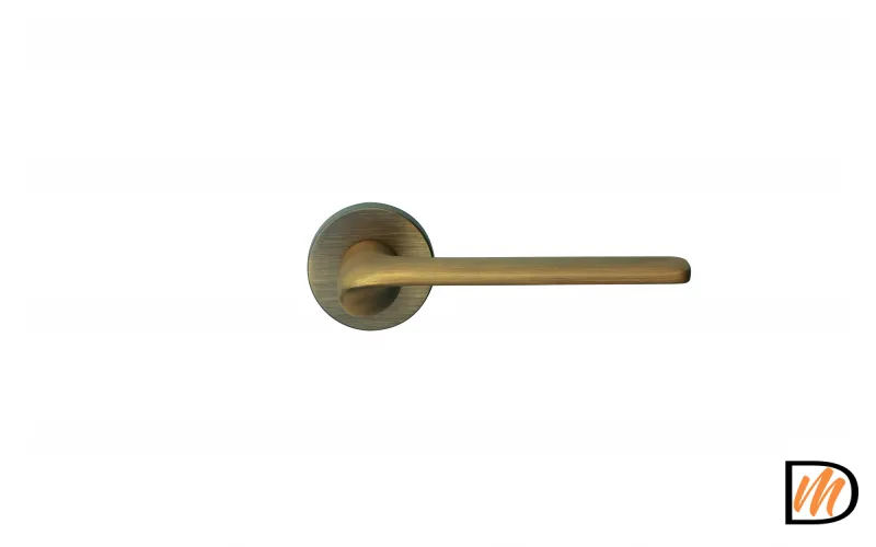 Ручка дверная TOMORROW R5 CAFFE раздельная на круглой розетке, цвет кофе, ЦАМ