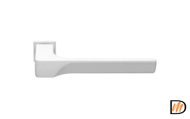 Ручка дверная FIORD-SM BIA раздельная без розетки, цвет белый, ЦАМ
