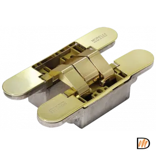 Петля скрытая HH-16 PG врезная с 3D-регулировкой вес полотна до 40 кг, цвет золото