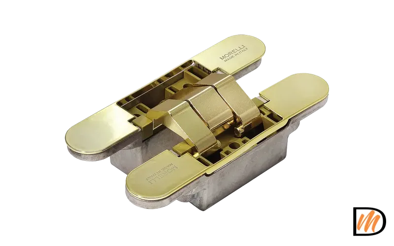 Петля скрытая HH-16 PG врезная с 3D-регулировкой вес полотна до 40 кг, цвет золото