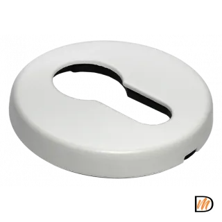 Накладка на замок LUX-KH-R BIA круглая под евроцилиндр, цвет белый