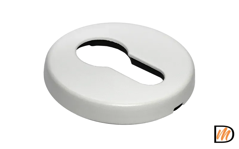 Накладка на замок LUX-KH-R BIA круглая под евроцилиндр, цвет белый