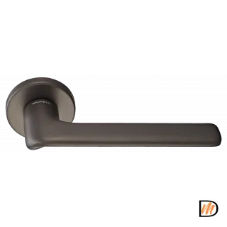 Ручка дверная TOMORROW R5 ANT раздельная на круглой розетке, цвет антрацит, ЦАМ