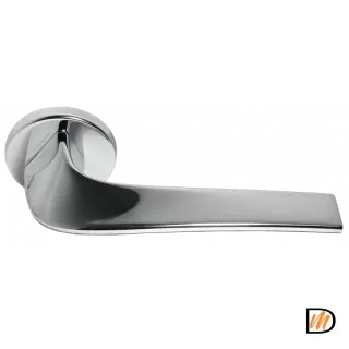 Ручка дверная COMETA R5 CRO раздельная на круглом основании, цвет хром, ЦАМ