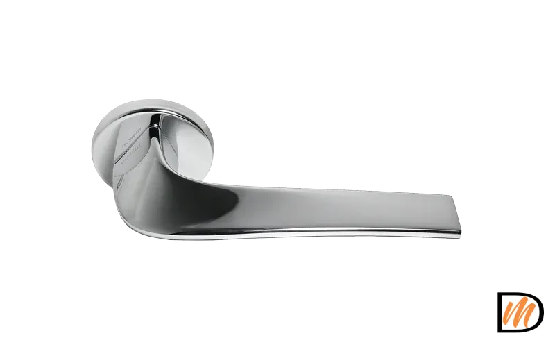 Ручка дверная COMETA R5 CRO раздельная на круглом основании, цвет хром, ЦАМ