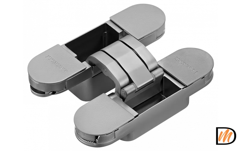 Петля скрытая HH-24 SC врезная с 3D-регулировкой вес полотна до 40 кг, цвет матовый хром