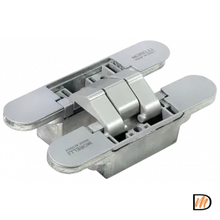 Петля скрытая HH-16 SC 3D врезная регулируемая вес полотна до 40 кг, цвет матовый хром