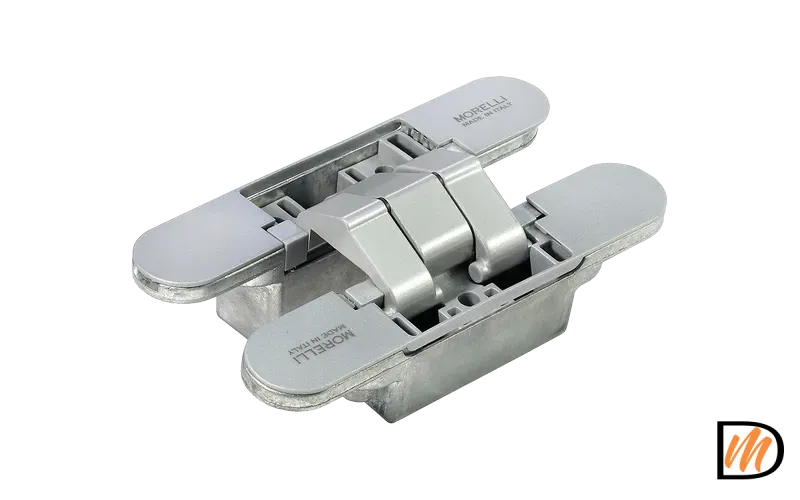 Петля скрытая HH-16 SC 3D врезная регулируемая вес полотна до 40 кг, цвет матовый хром