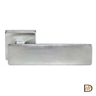 Ручка дверная SPACE-SQ CSA раздельная на квадратной розетке, цвет - мат. хром, ЦАМ