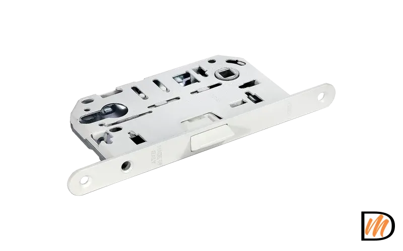 Замок межкомнатный IP L W бесшумный под цилиндр, цвет белый