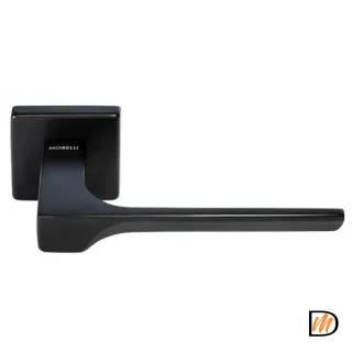 Ручка дверная FIORD S5 NERO раздельная на квадратной розетке, цвет черный, ЦАМ