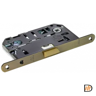 Замок межкомнатный IP L MAB бесшумный под цилиндр, цвет античная бронза