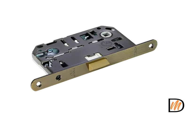 Замок межкомнатный IP L MAB бесшумный под цилиндр, цвет античная бронза