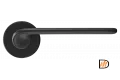 Ручка дверная TOMORROW R5 NERO раздельная на круглом основании 7мм, цвет черный, ЦАМ