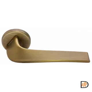 Ручка дверная COMETA R5 CAFFE раздельная на круглой розетке, цвет кофе, ЦАМ