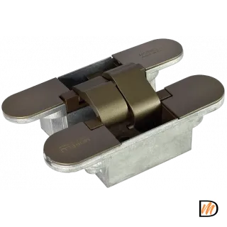 Петля скрытая HH-3 AB врезная с 3D-регулировкой вес полотна до 40 кг , цвет античная бронза